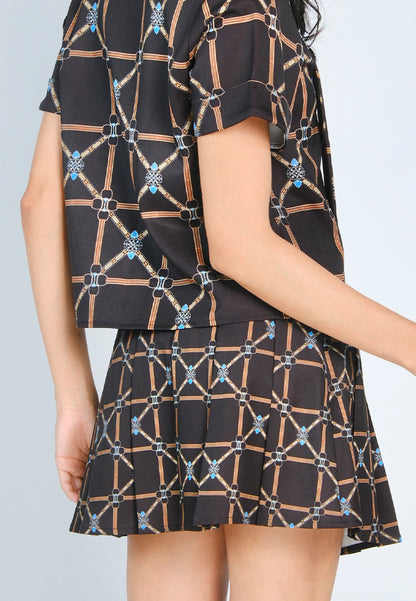 Nobleza Fremont Skort  (Printed Black)