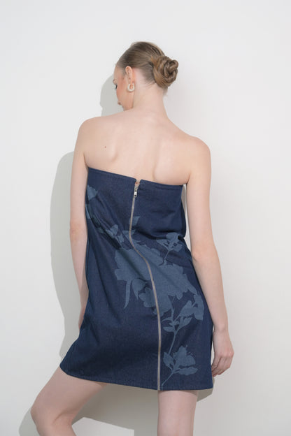 Raf Frieze Tube Dress  (Mid.Navy)