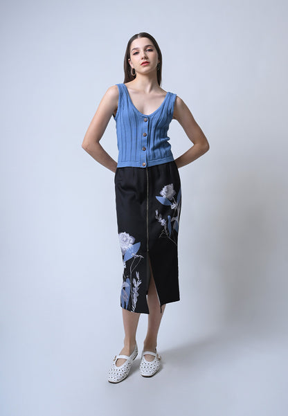 Frisky Sleeveless Top (Light Blue)