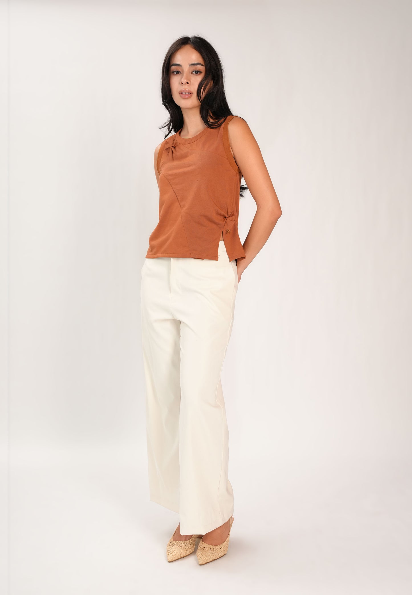 Fydel Sleeveless Top (Rust)