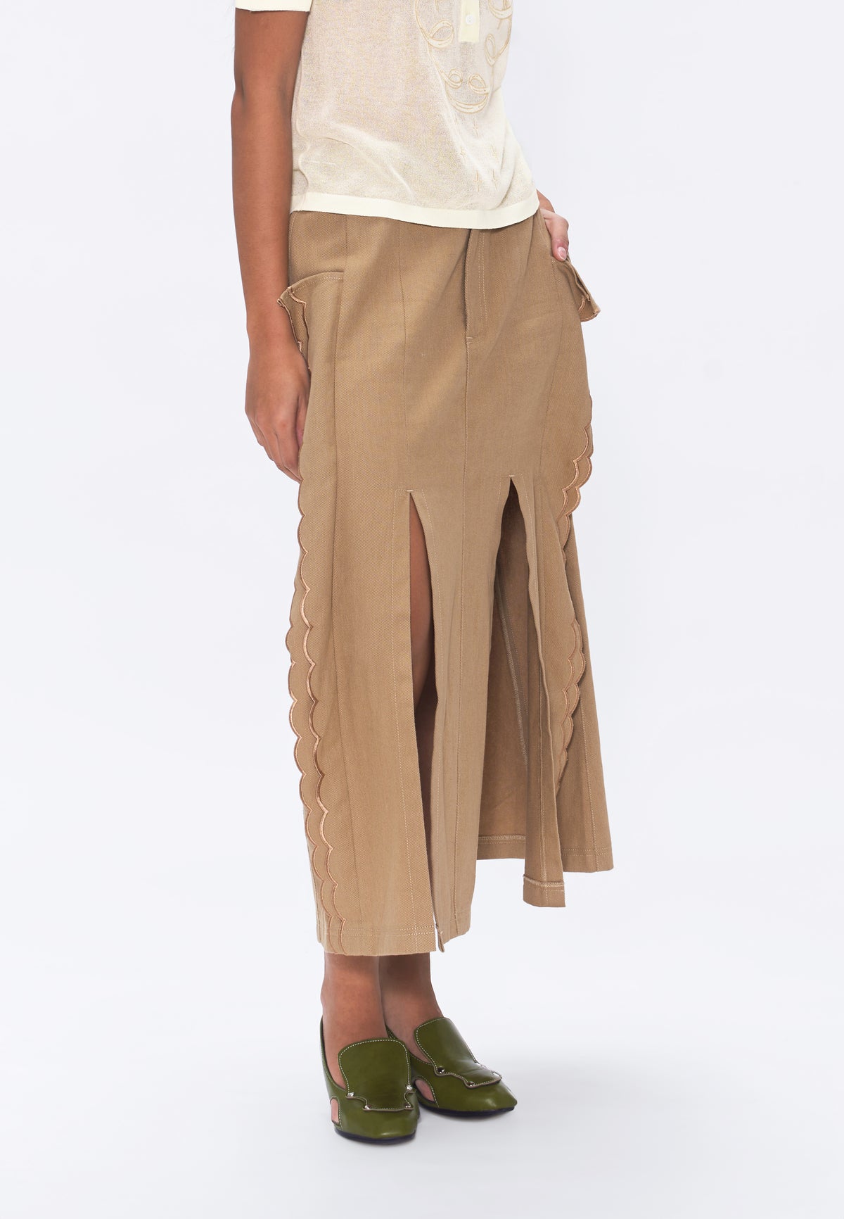 Plains & Prints x Randolf Fins Skirt (Khaki)