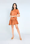 Nobleza Gabin Short Sleeve Dress (Rust)