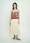 Gabriele Sleeveless Top (Spot Print Brown)