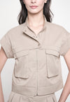 Gaile Short Sleeve Top (Taupe)