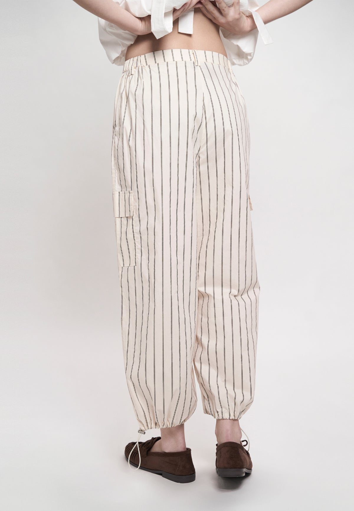 Gambry Pants (Striped Cream)