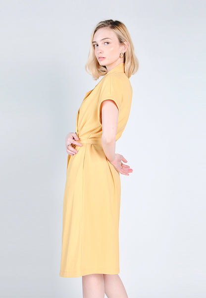 Nobleza Gani Extended Sleeve Dress (Yellow)