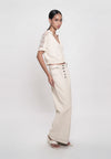 Ganish Short Sleeve Top (Beige)