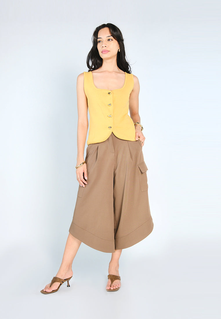 Nobleza Gani Sleeveless Top (Mustard)