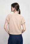 Geney Short Sleeve Top (Light Khaki)
