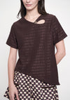 Gentry Short Sleeve Top (Brown)
