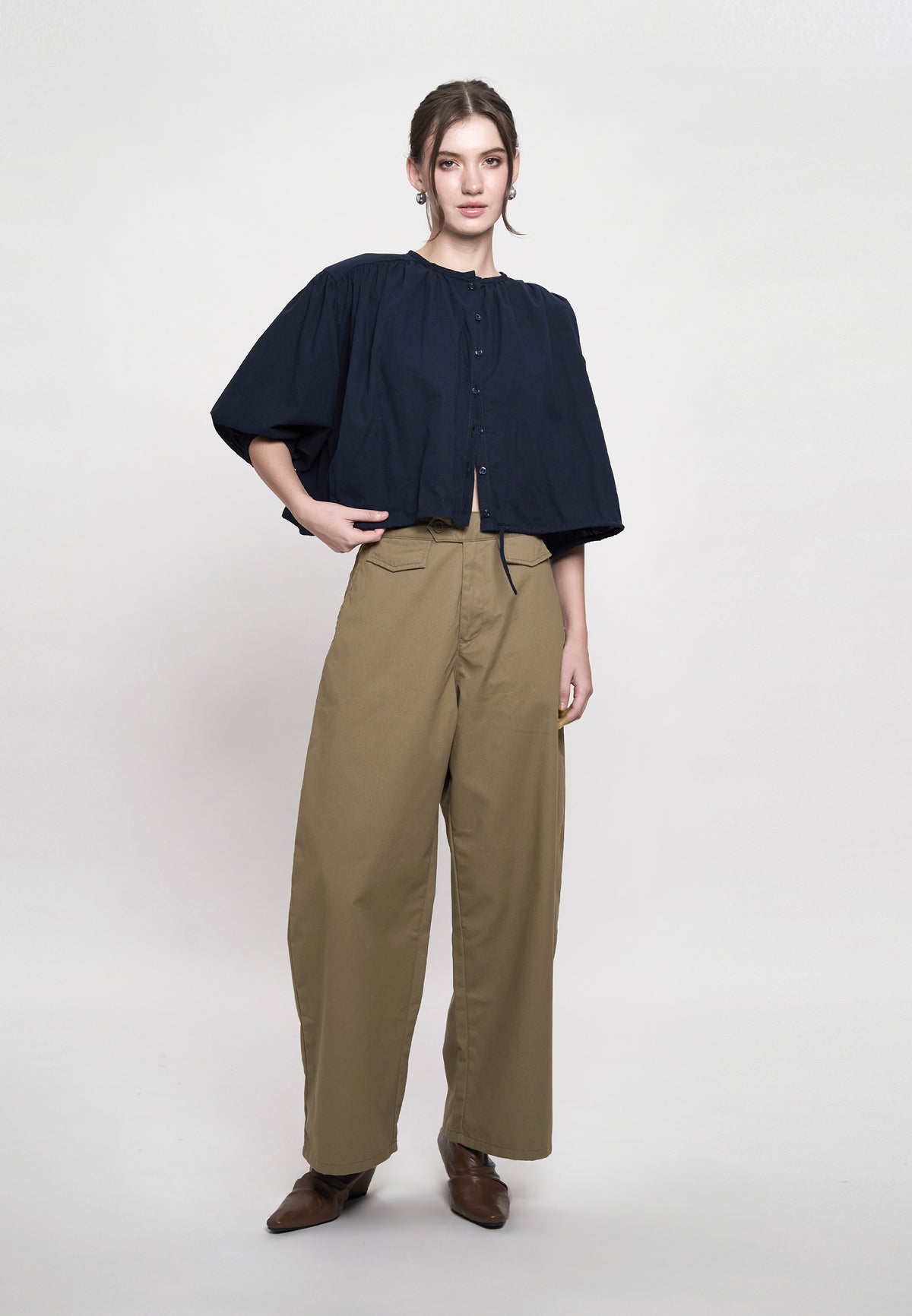 Gibson Quarter Sleeve Top (Navy)