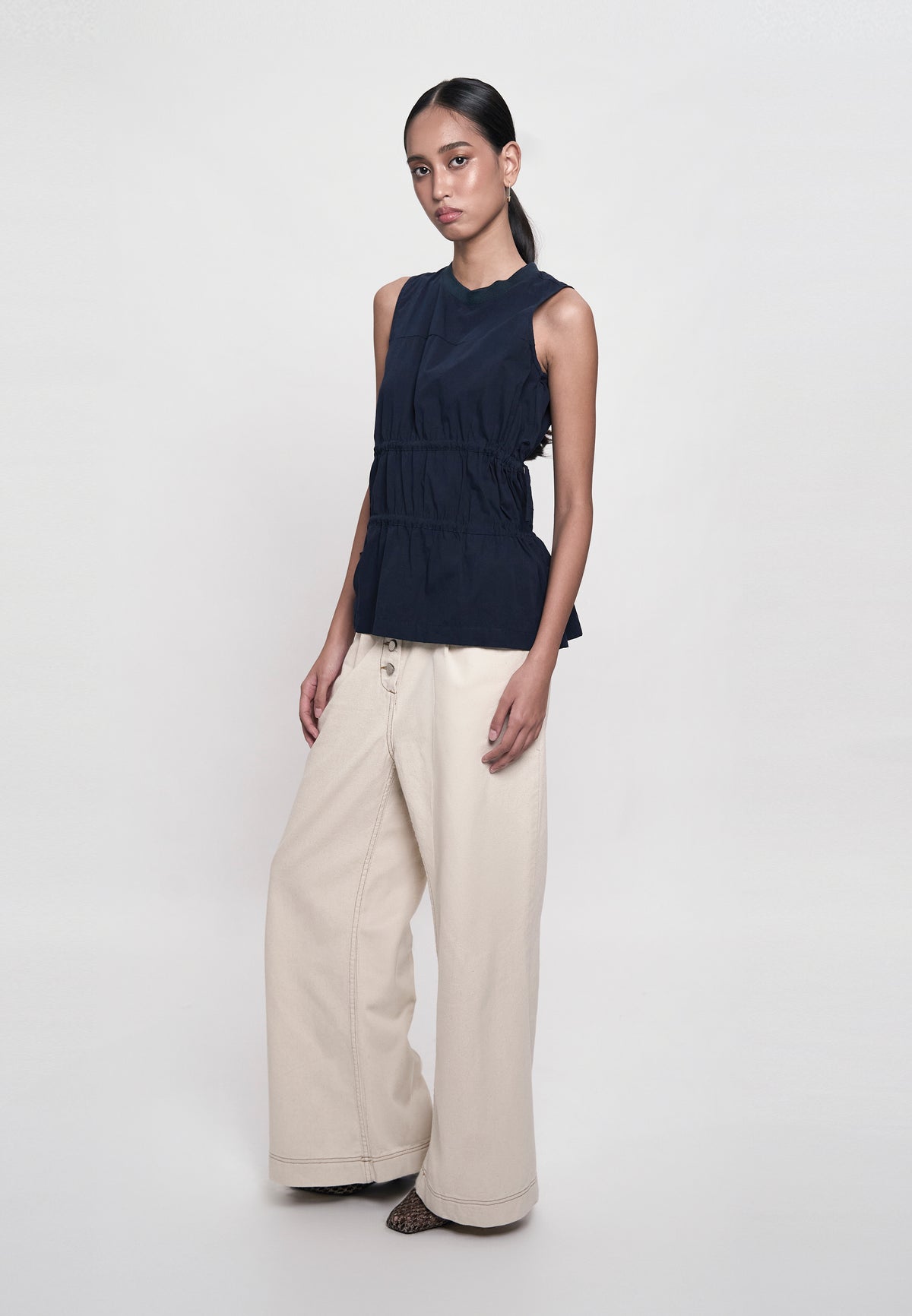 Gibson Sleeveless Top (Navy)