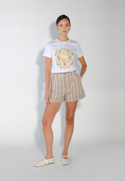 Sari-Sari Giliw Shorts  (Striped Brown)