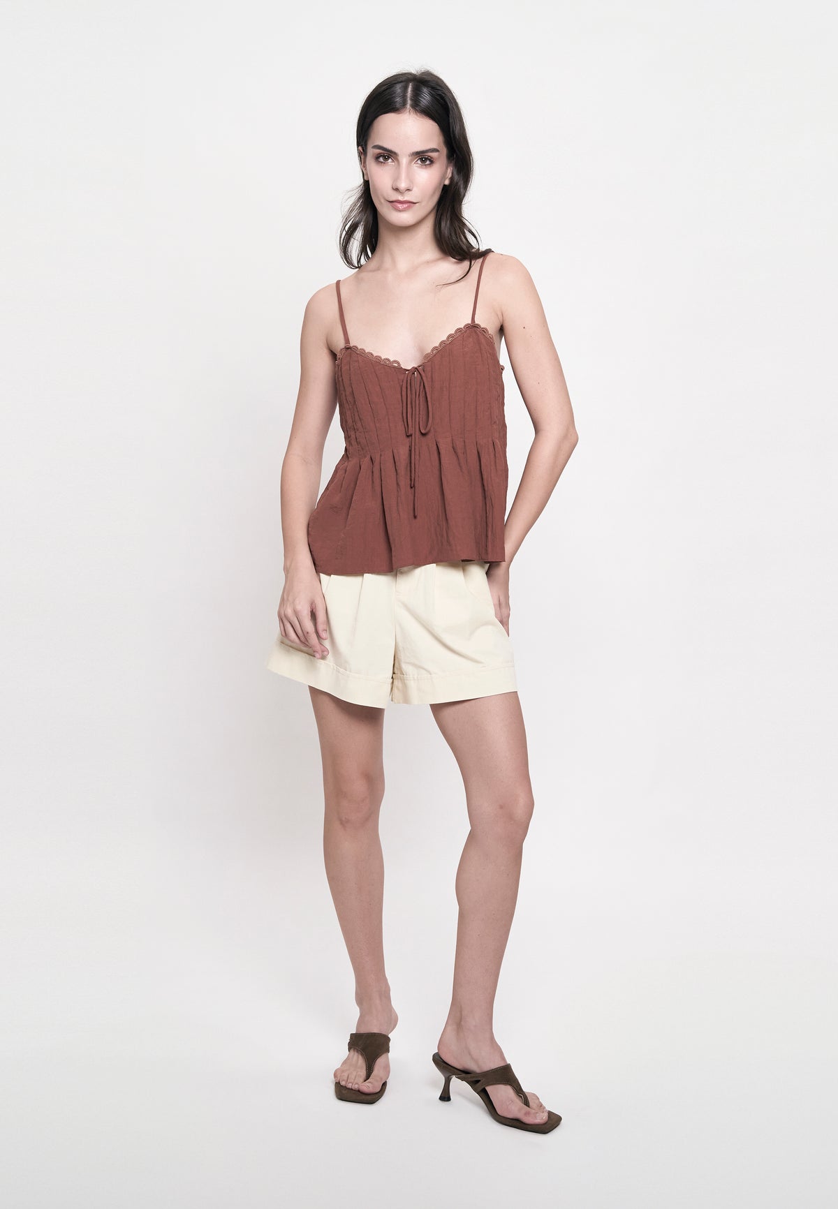 Grady Sleeveless Top (Toffee)