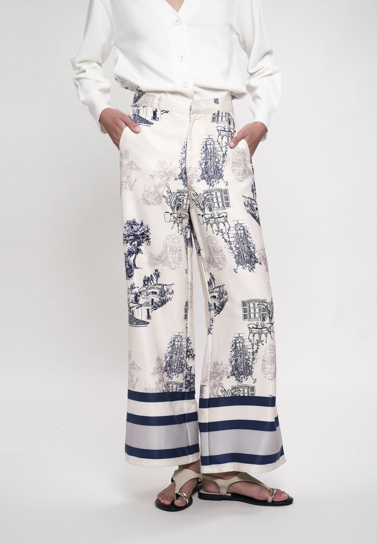 Greece Pants (Printed Taupe)