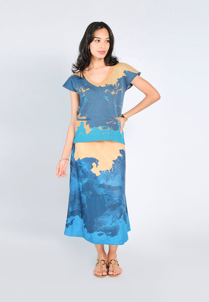 Nobleza Griffith Extended Sleeve Top (Multi)