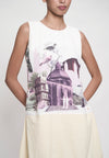 Gwynete Sleeveless Dress (Spot Print Cream)