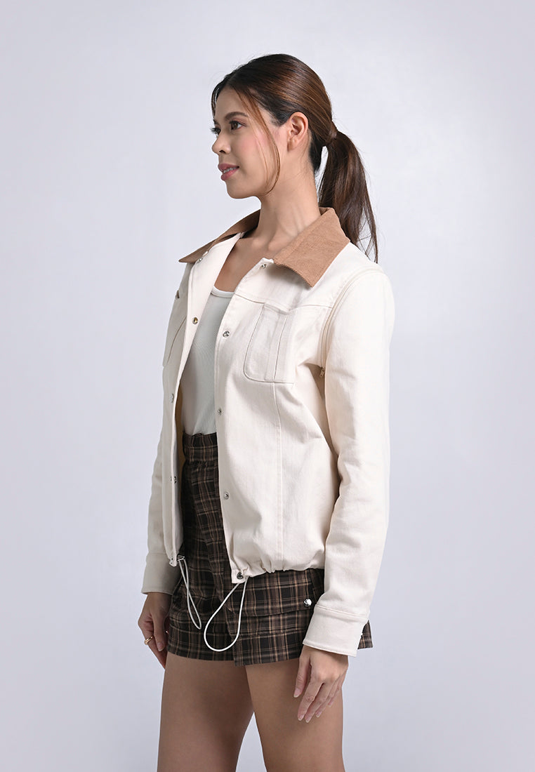 Archetype Travel Hampton Multi-Way Long Sleeve Jacket Top (Beige)