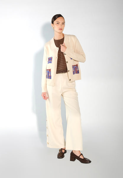 Sari- Sari Hanabi Sleeveless Top (Brown)