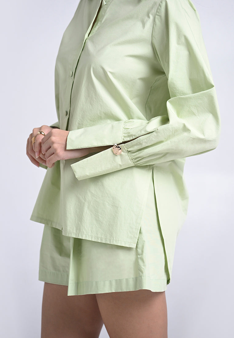 Archetype Travel Harkin Long Sleeve Top (Mint)