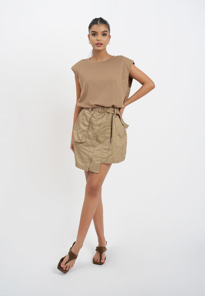 Raf Harper Sleeveless Dress (Khaki)