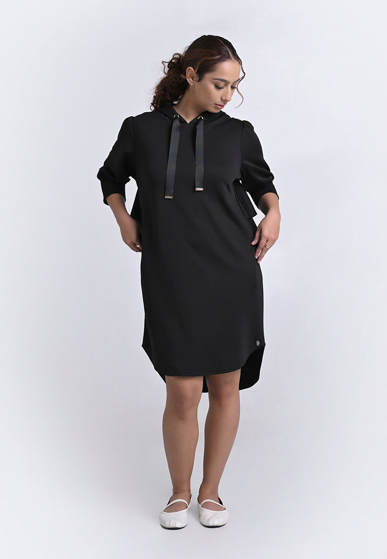 Archetype Travel Healy Quarter Sleeve Dress (Black)
