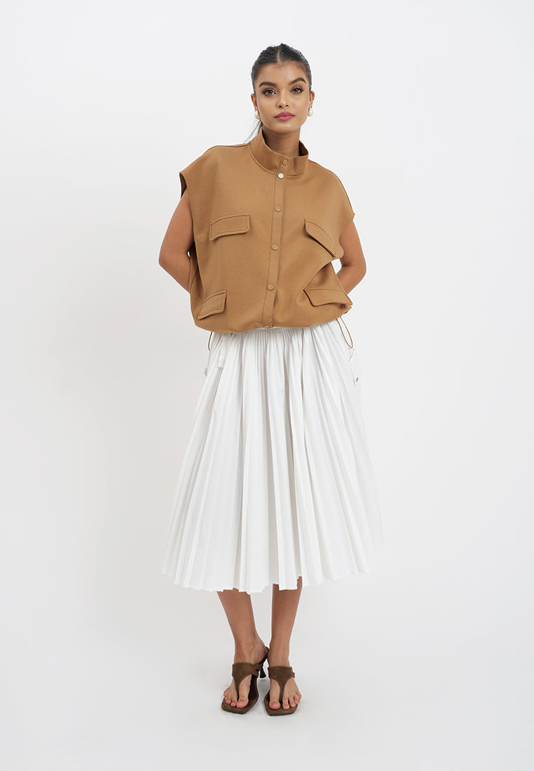 Raf Holt Extended Sleeve Top (Camel)