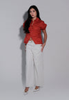 Holiday 2025 Ibhya Short Sleeve Top (Red)