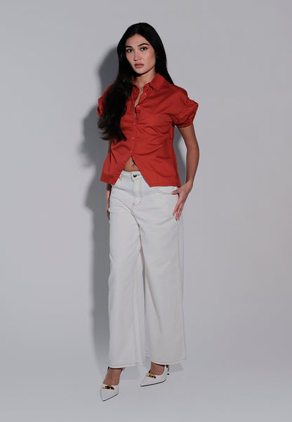 Holiday 2025 Ibhya Short Sleeve Top (Red)