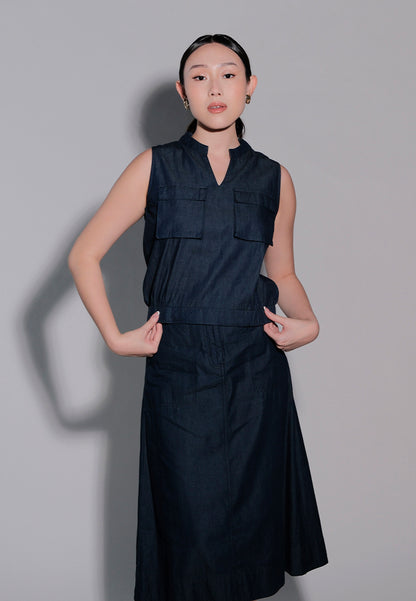 Holiday 2025 Idha Sleeveless Top (Navy Blue)