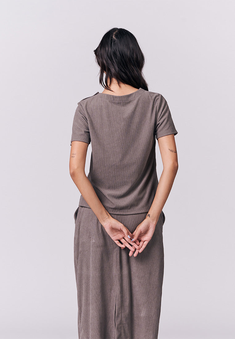 Ilex Short Sleeve Top (Gray)