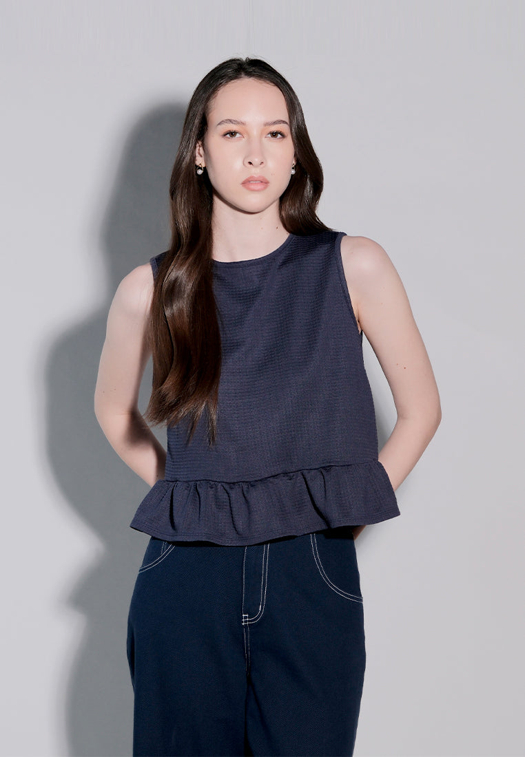 Holiday 2025 Imma Top And Shorts Set Top (Navy)