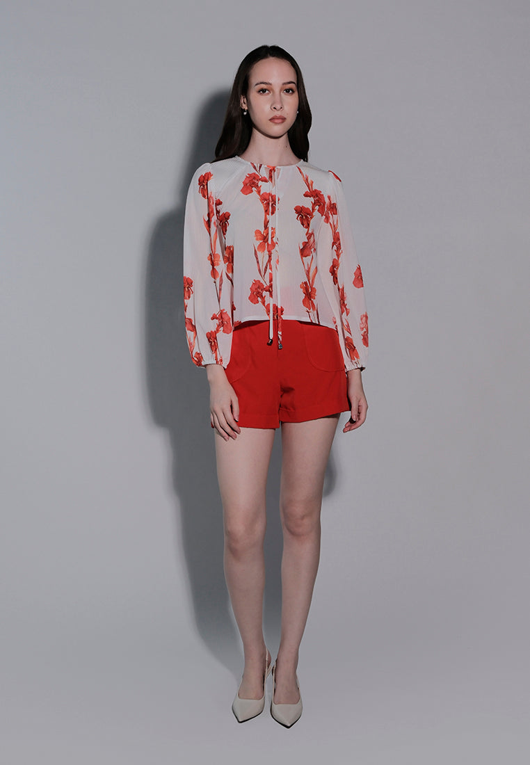 Holiday 2025 Indee Long Sleeve Top (Printed Red)