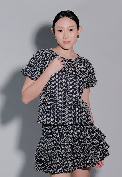 Holiday 2025 Infinity Short Sleeve Top (Navy)