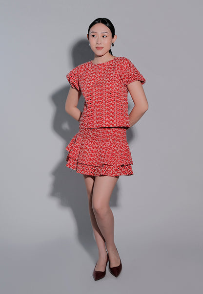 Holiday 2025 Infinity Short Sleeve Top (Red)