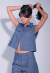 DNM Studios x Raxenne Isabelas Sleeveless Top (Blue)