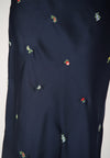 Raf Isabelle Skirt W/ Embro  (Navy)