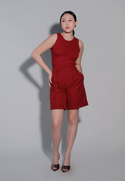 Holiday 2025 Islah Sleeveless Playsuit (Red)