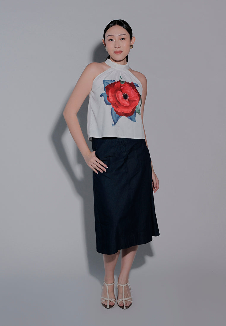 Holiday 2025 Ivanna Sleeveless Top (White)