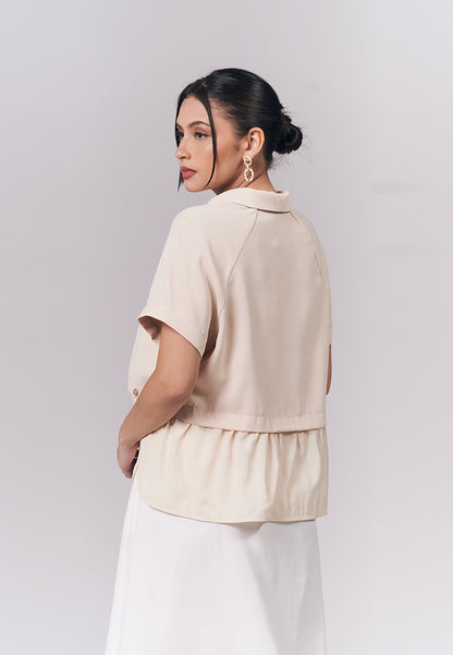 Iyla Short Sleeve Top (Cream)
