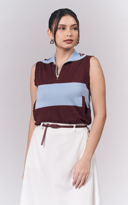 Izka Sleeveless Top (Mar/Blue)