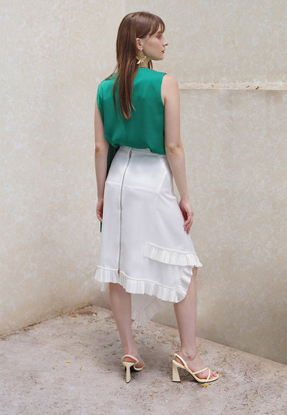 Plains & Prints X Michael Leyva Isabelle Skirt  (White)