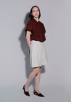 Holiday 2025 Jab Short Sleeve Top (Dark Brown)