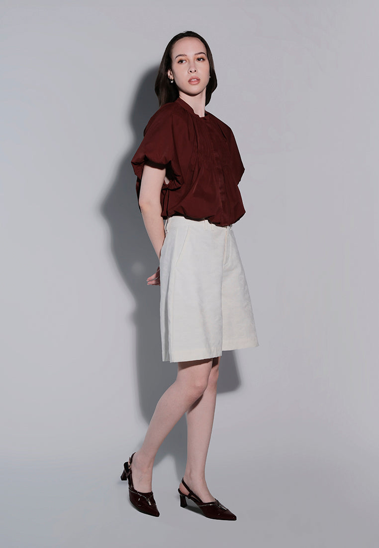 Holiday 2025 Jab Short Sleeve Top (Dark Brown)