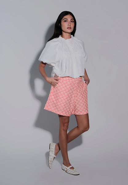 Holiday 2025 Jab Short Sleeve Top (Off White)