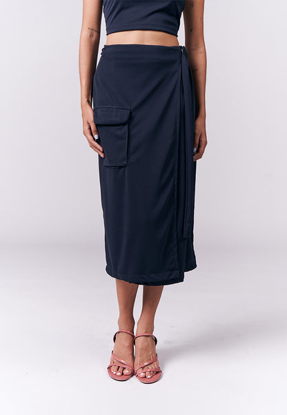 Jazmine Sleeveless And Skirt (Navy)