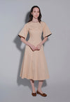 Holiday 2025 Jengga Short Sleeve Dress  (Beige)
