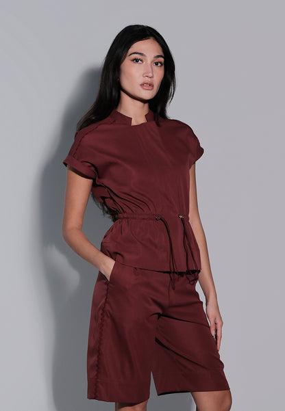 Holiday 2025 Jeopard Extended Sleeve Top  (Burgundy)