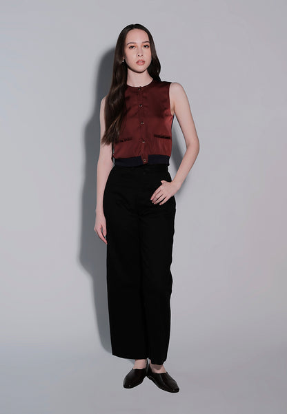 Holiday 2025 Jest Sleeveless Top (Maroon)