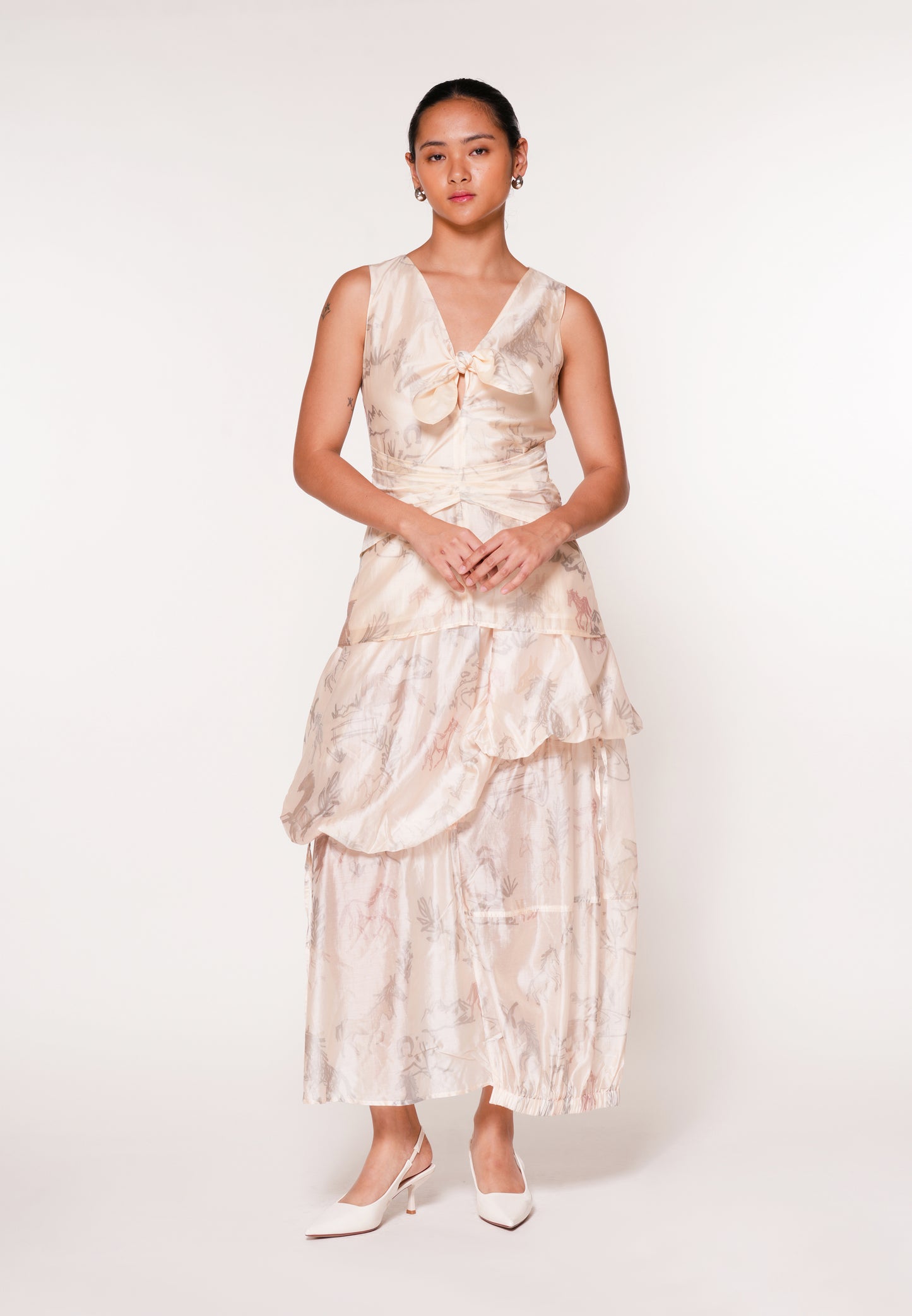 Raf Jubilant Skirt (Printed Beige)